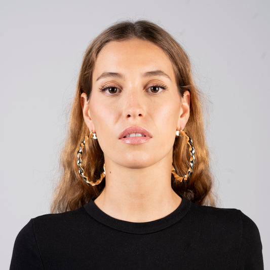 Pendientes Color dorado Tipo Rizado Acero Inoxidable