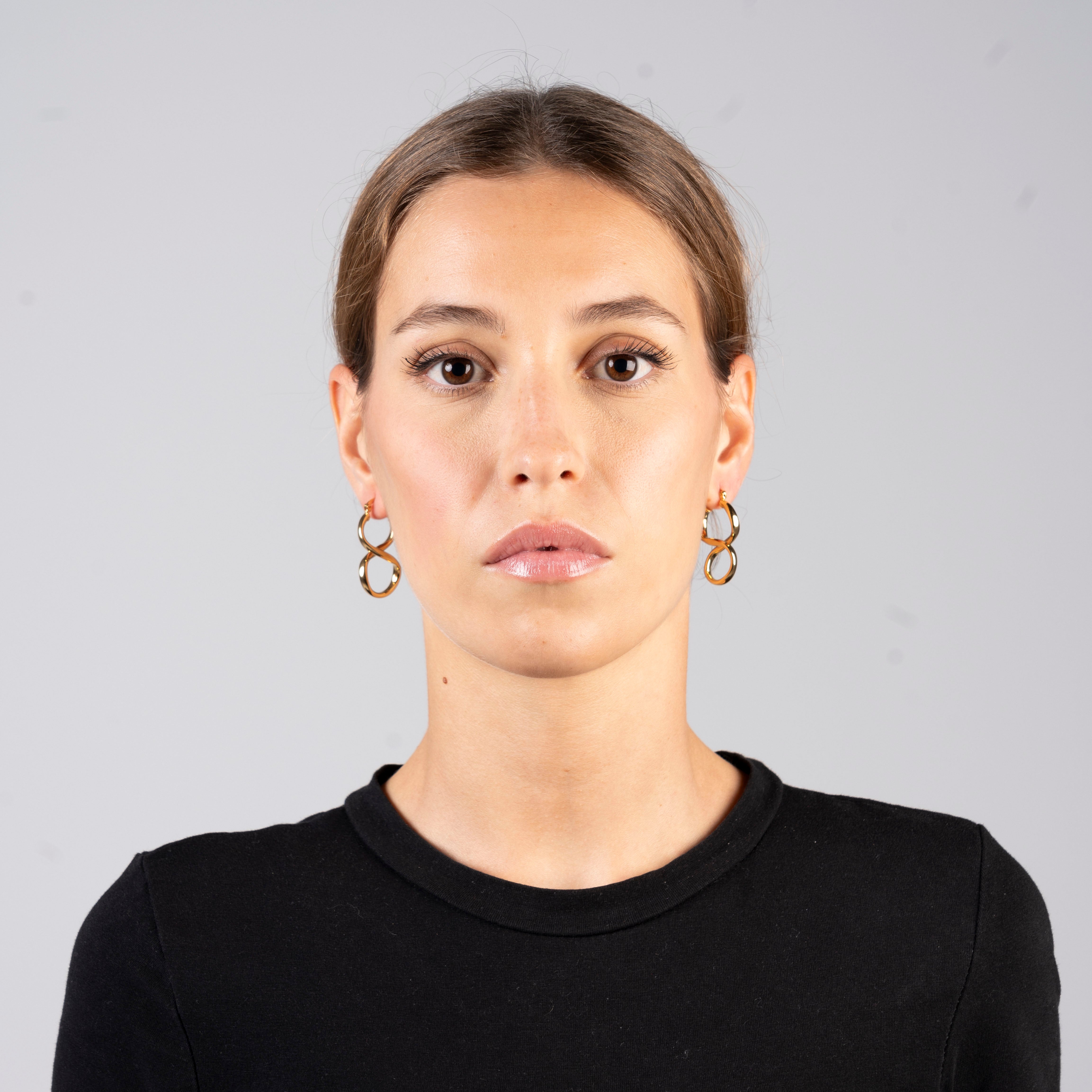 Pendientes Color dorado Tipo Brooklyn Acero Inoxidable