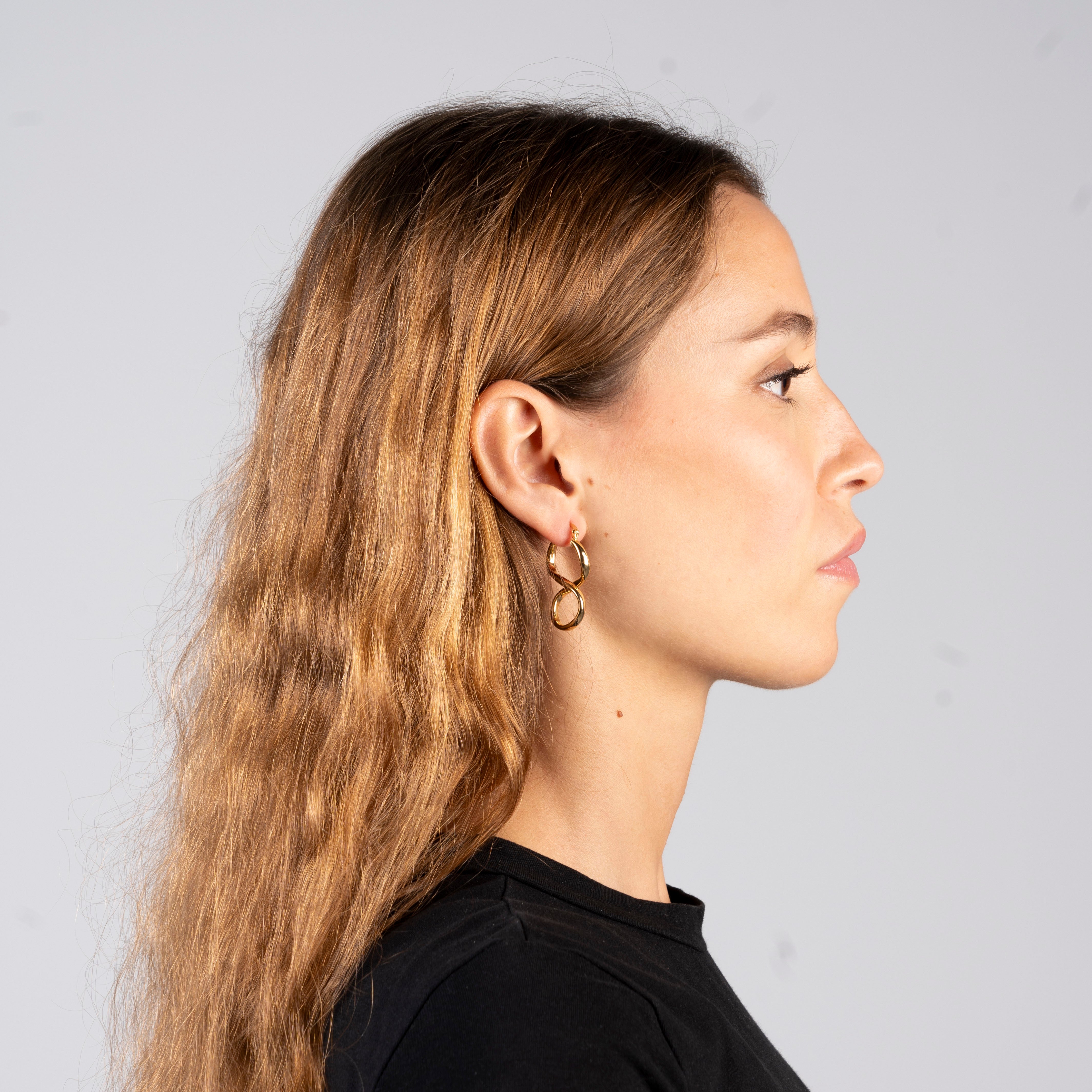 Pendientes Color dorado Tipo Brooklyn Acero Inoxidable