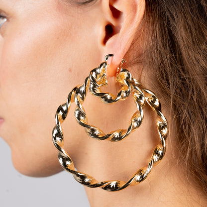 Pendientes Color dorado Tipo Rizado Acero Inoxidable