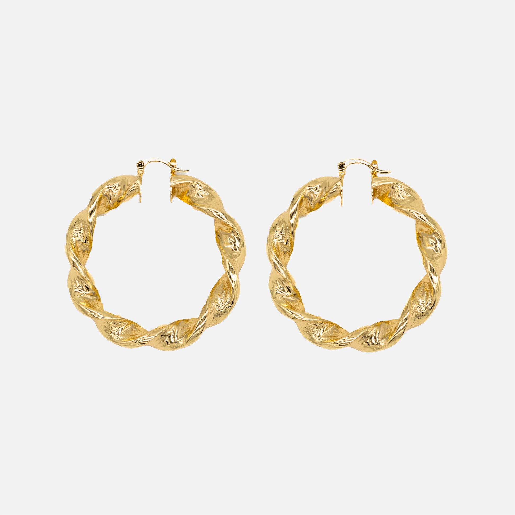 Pendientes Color dorado Tipo Rizado Acero Inoxidable